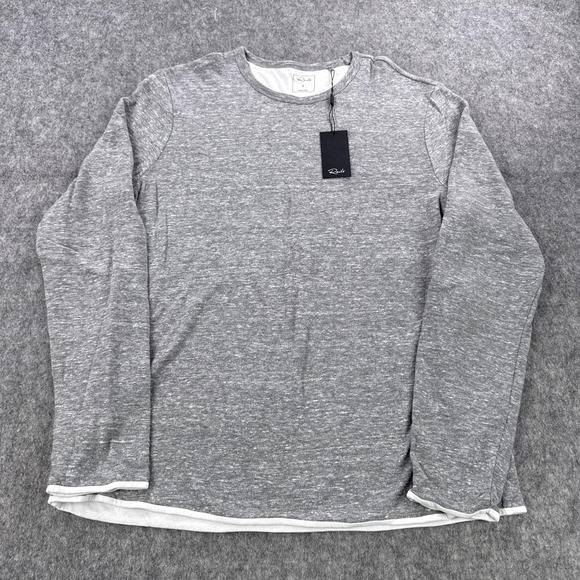 Rails Sweater Mens Large Heather Grey Raleigh Crewneck Pullover Long Sleeve Soft